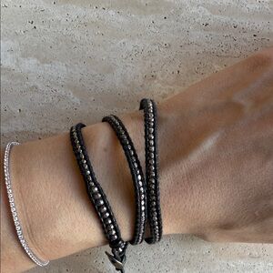 Chan Luu Black and Silver Wrap Bracelet